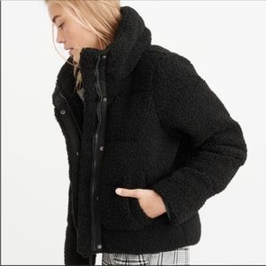 A&F Sherpa Mini Puffer Coat XS NWT